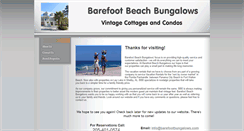 Desktop Screenshot of barefootbeachbungalows.com